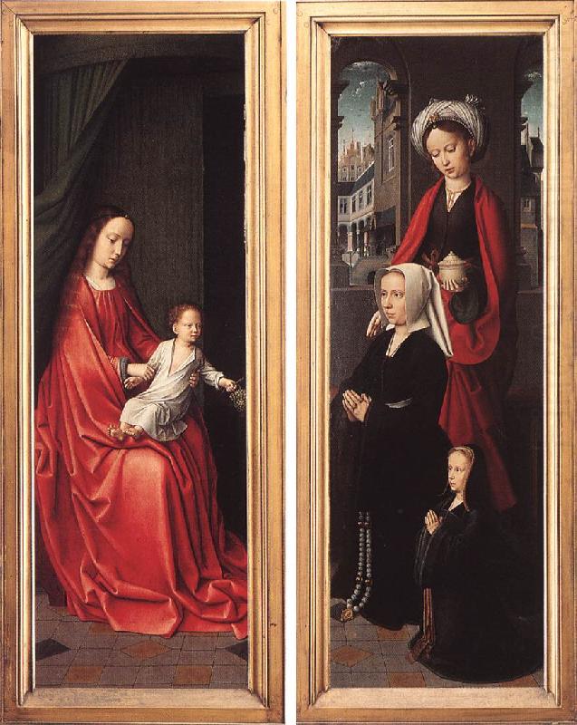 Triptych of Jan Des Trompes (rear of the wings) tye, DAVID, Gerard